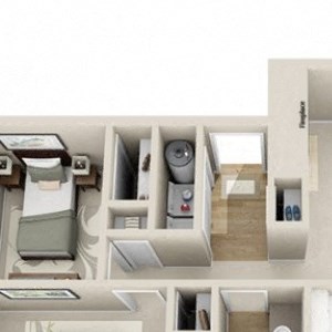 The Pointe Apartments 2x1 B Floor Plan The Pointe Apartments 2x1 B Floor Plan